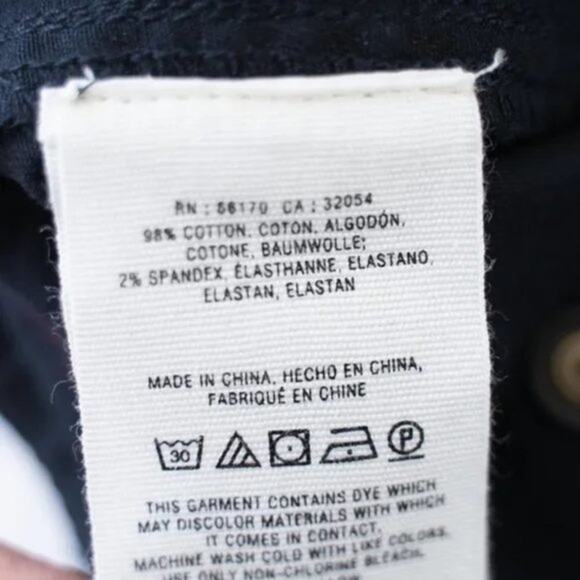 Anthropologie Black Slim Utility Cargo Pants Size 26 - Picture 10 of 10